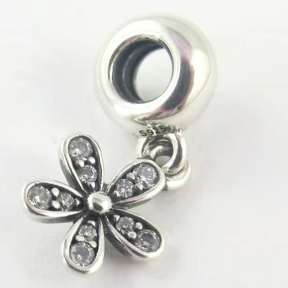 Pandora Cubic Zirconia Flower Bracelet Charm - Picture 1 of 1